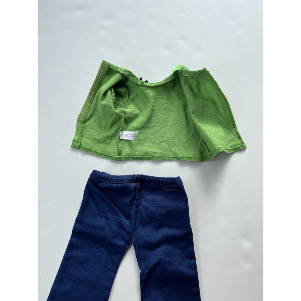 2014 American Girl School Days Outfit AG 18” Doll Clothes Green Top Pants - Picture 4 of 4